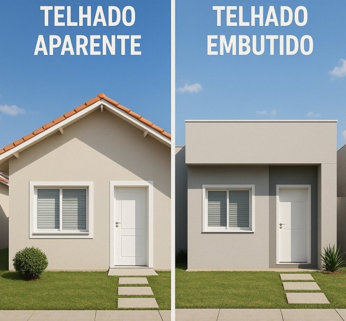 Telhado: Embutido x Aparente